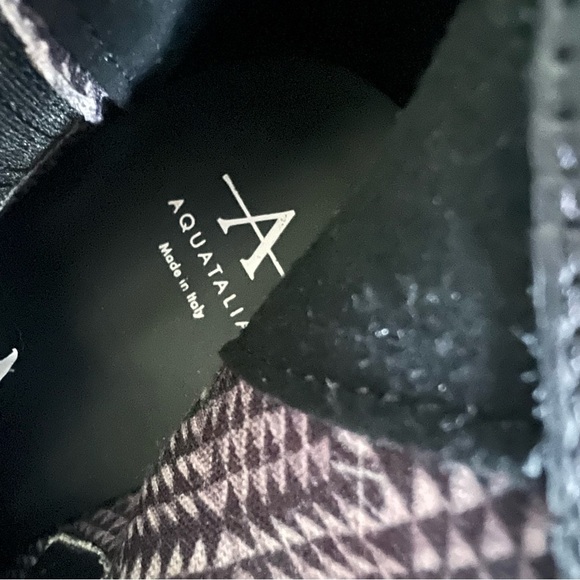 Aquatalia Charlotte Weatherproof Suede Leather Block Heel Ankle Boot Black 7.5 - Picture 7 of 15